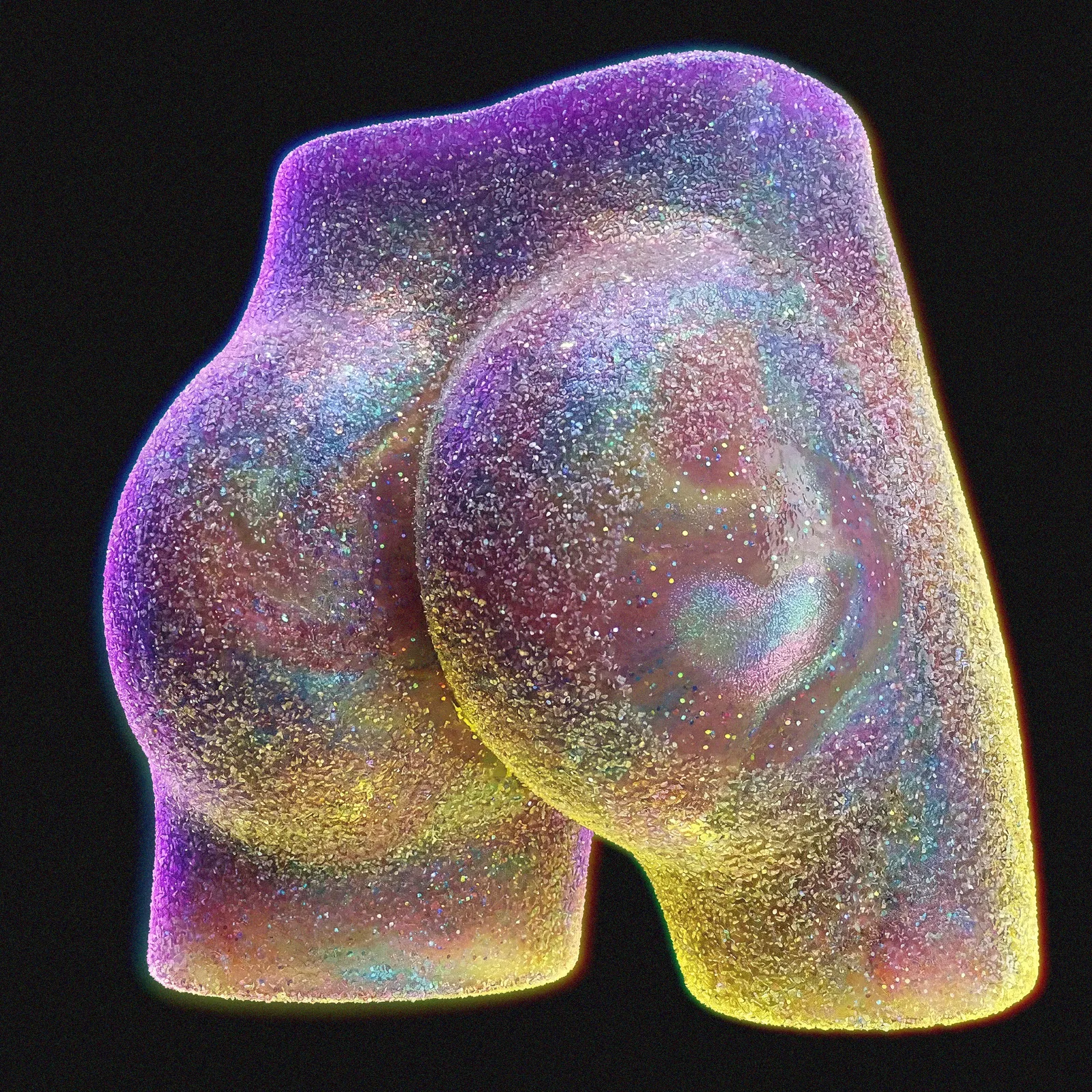 L'image peut contenir des accessoires, des ornements, des bijoux en pierres précieuses, du violet et une personne.