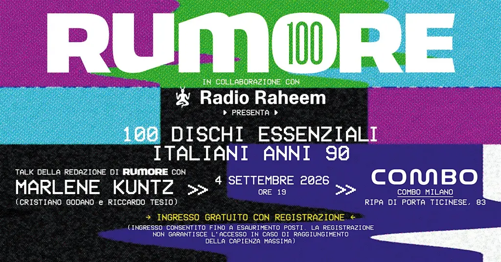 RUMORE 100 présente les 100 disques italiens incontournables des années 90 à Milan. L'entretien avec MARLENE KUNTZ